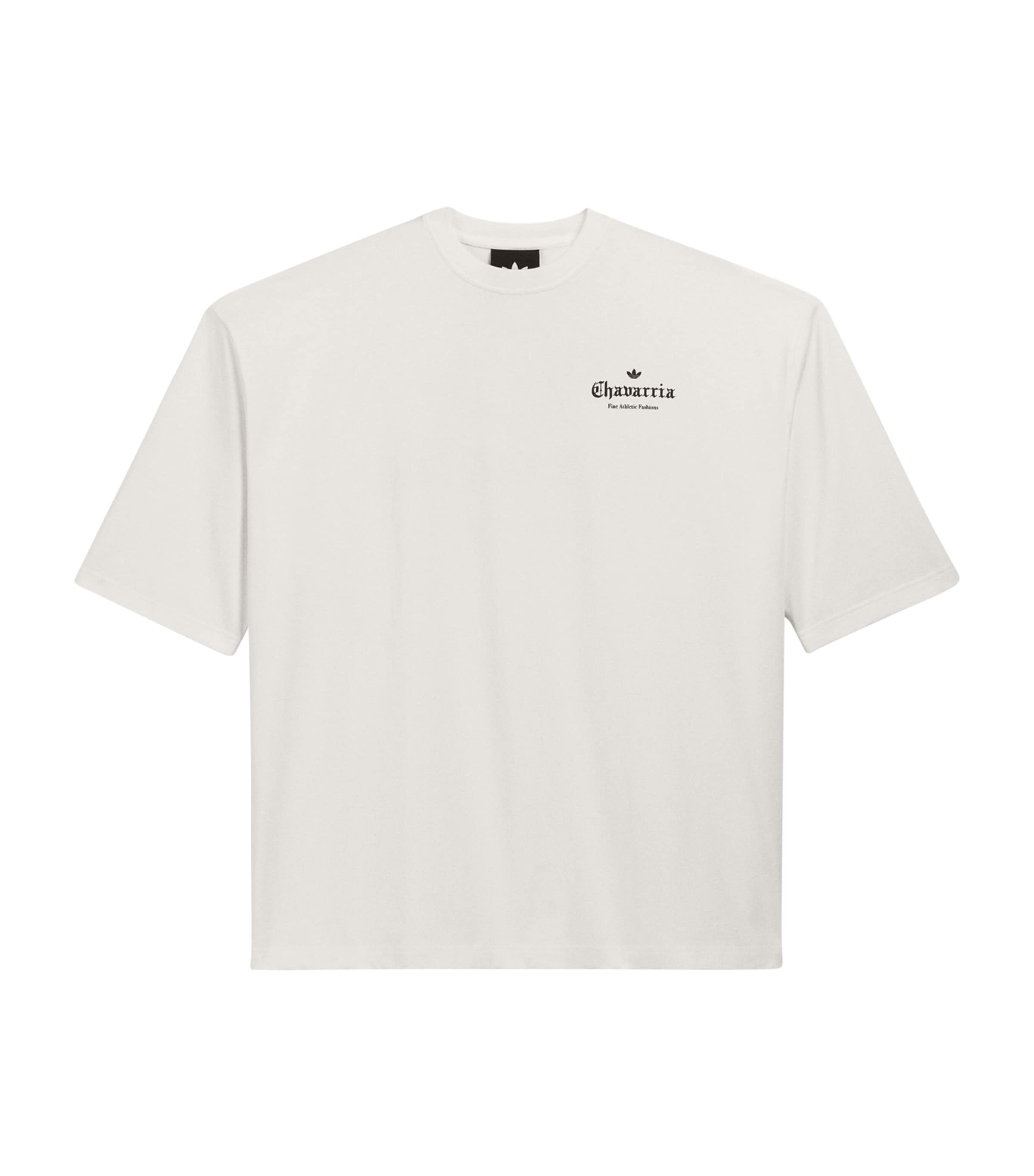 Willy Chavarria Mens x adidas Cotton Originals Logo T-Shirt Off White