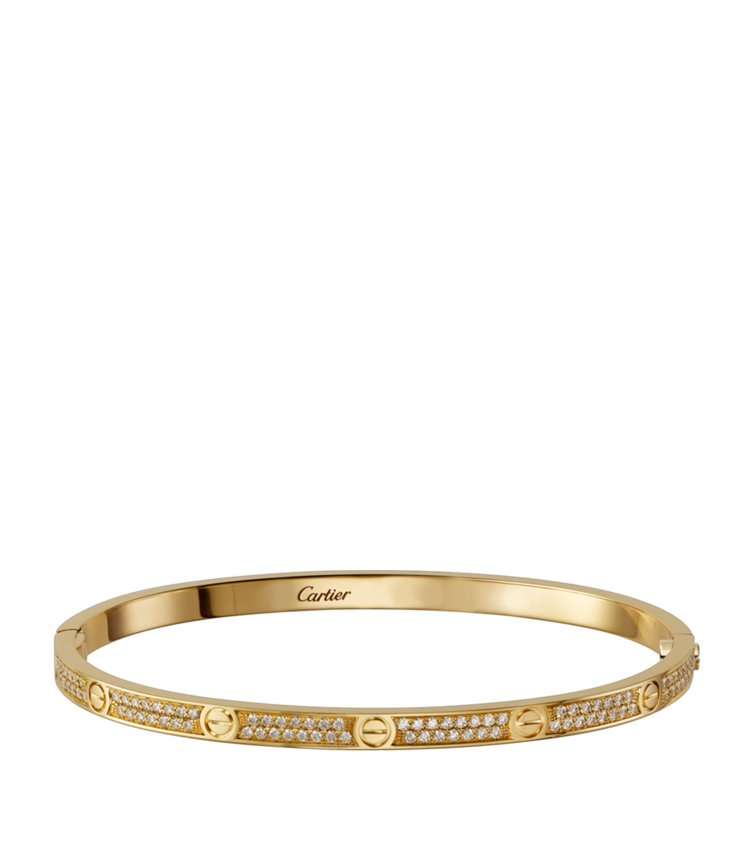LOVE Small Yellow Gold Diamond-Paved Bracelet