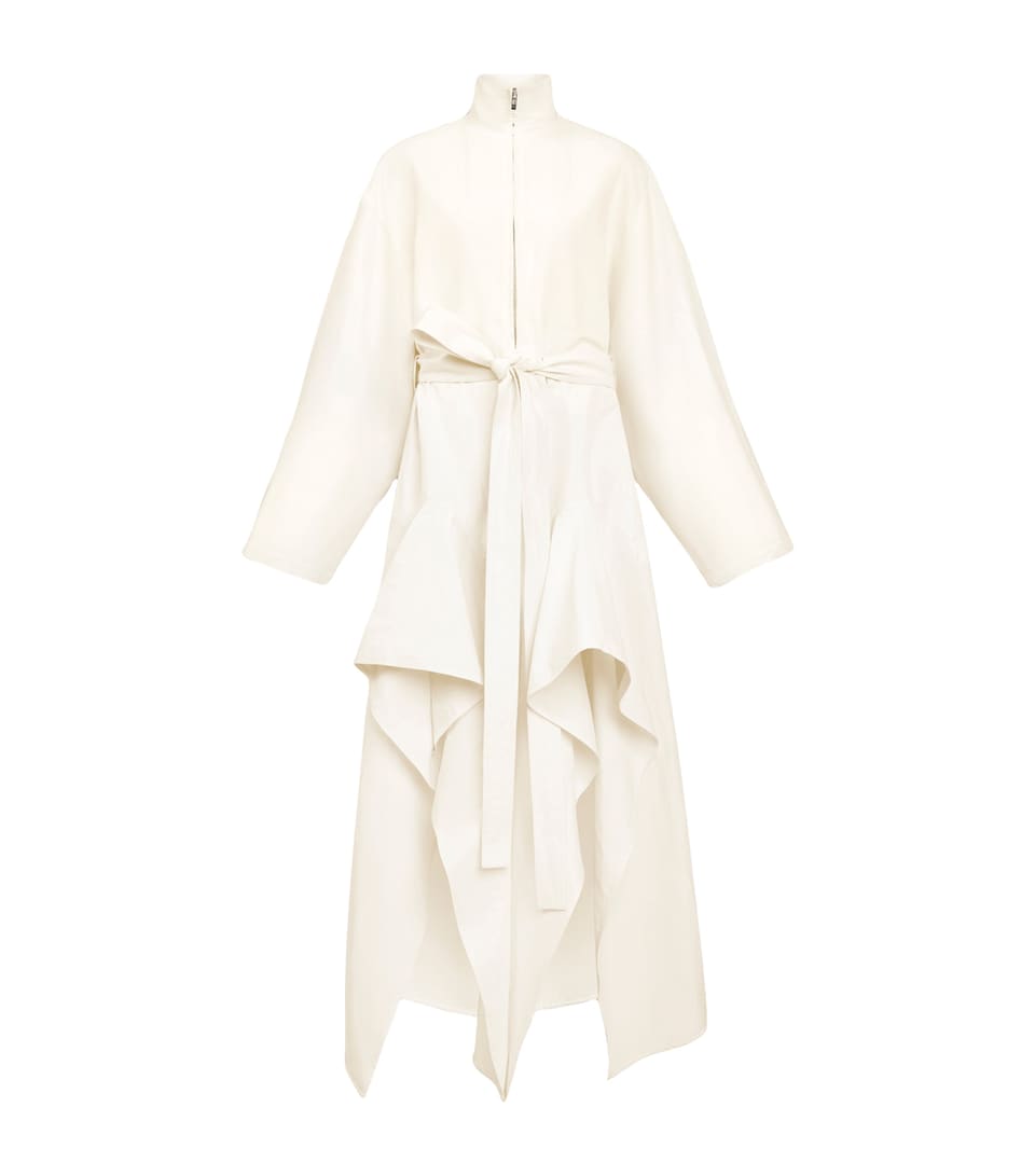 Alaïa Womens Paper-Blend Layered Jumpsuit Ivoire