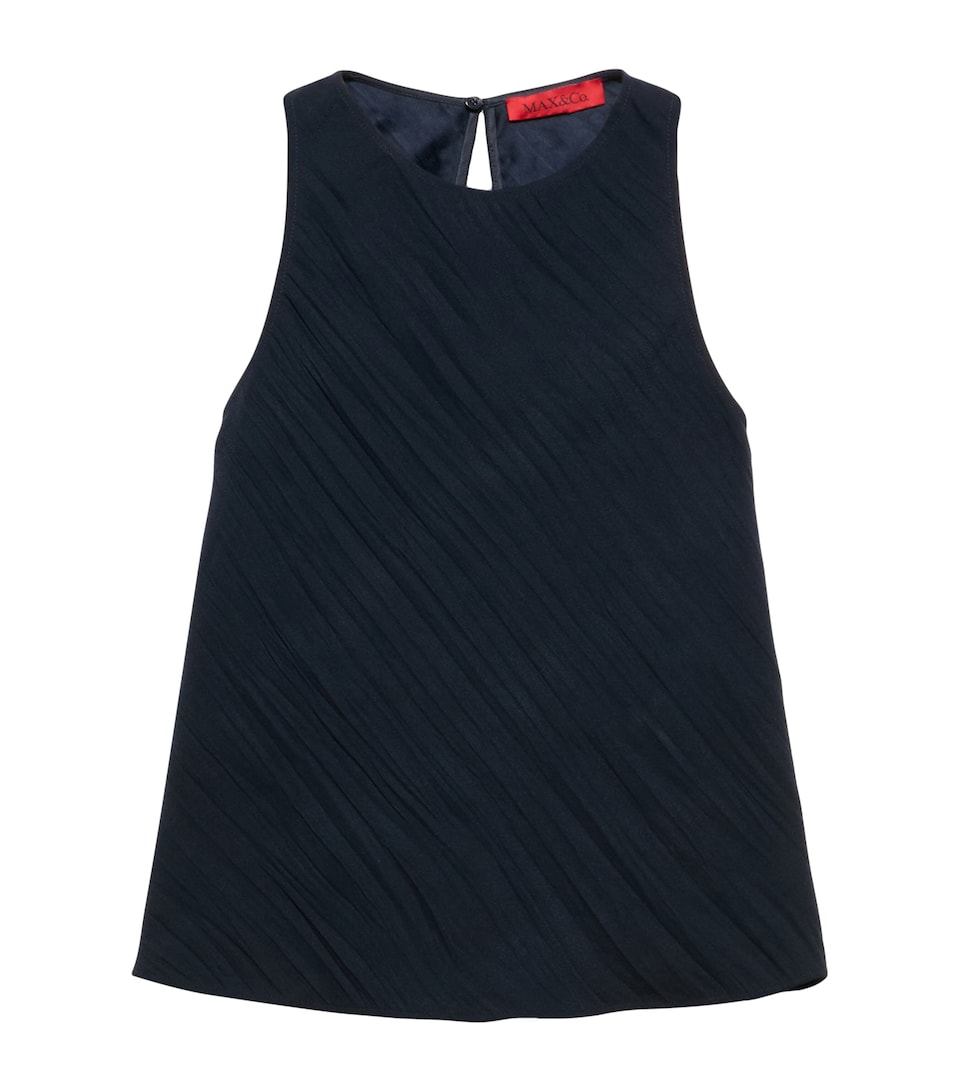 MAX&Co. Womens Pleated Top Midnightblue