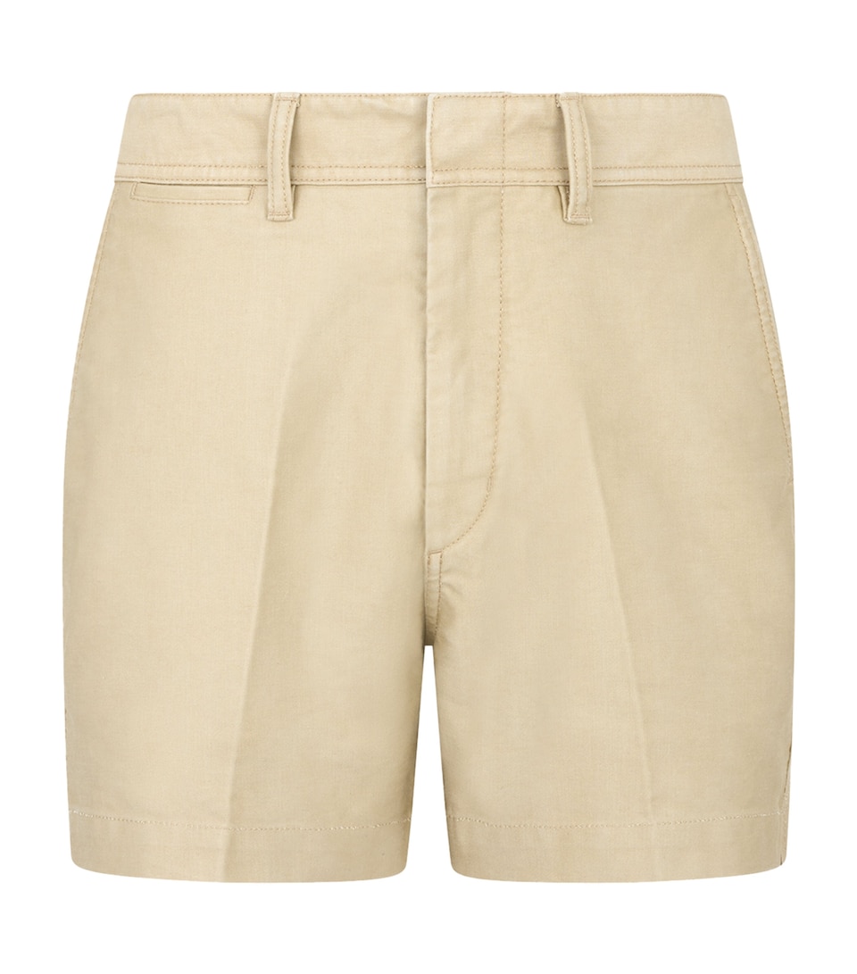Brushed Cotton Tailored Shorts
