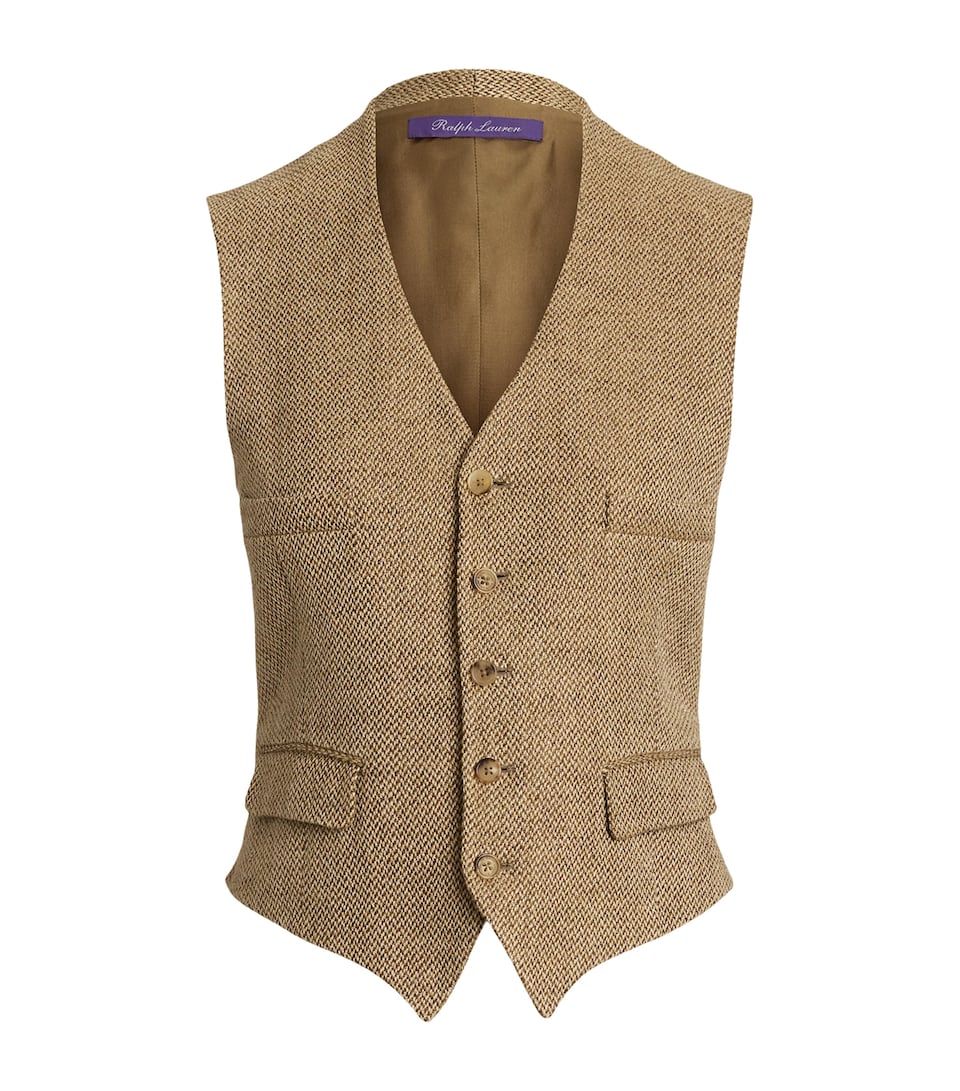 Linen Holland Barleycorn Tweed Waistcoat