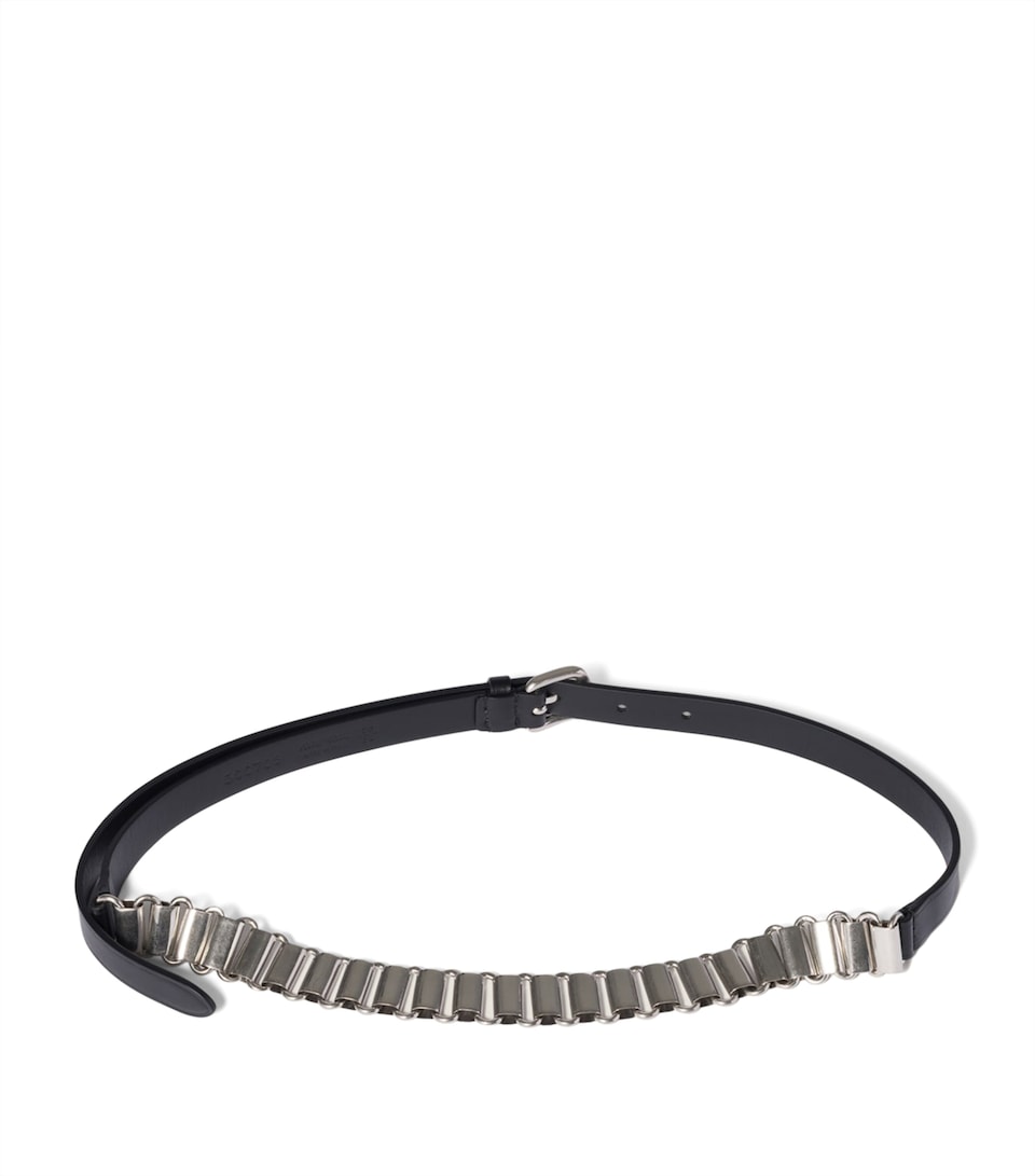 Miu Miu Calfskin Chain-Detail Belt
