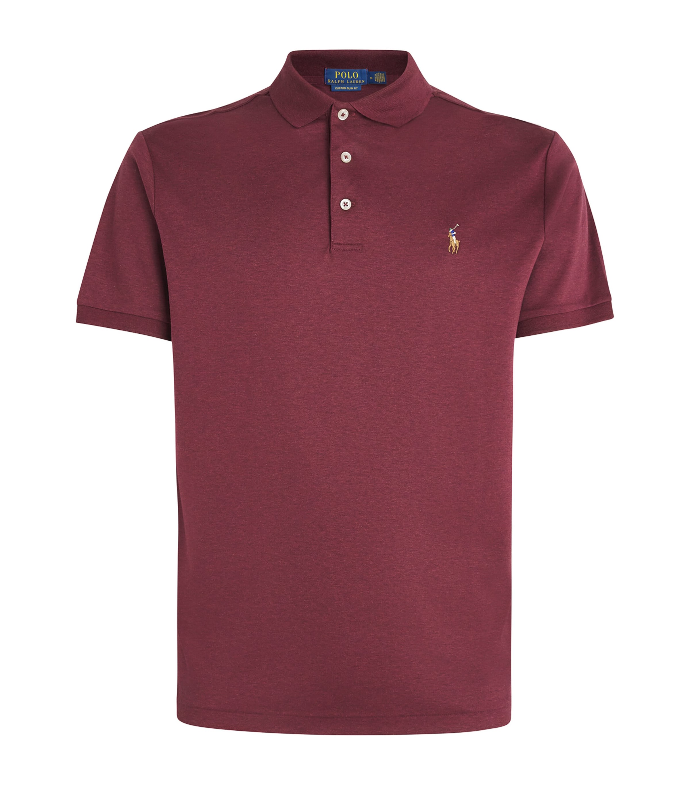Polo Ralph Lauren Mens Pima Cotton Polo Shirt Spring Wine Heather