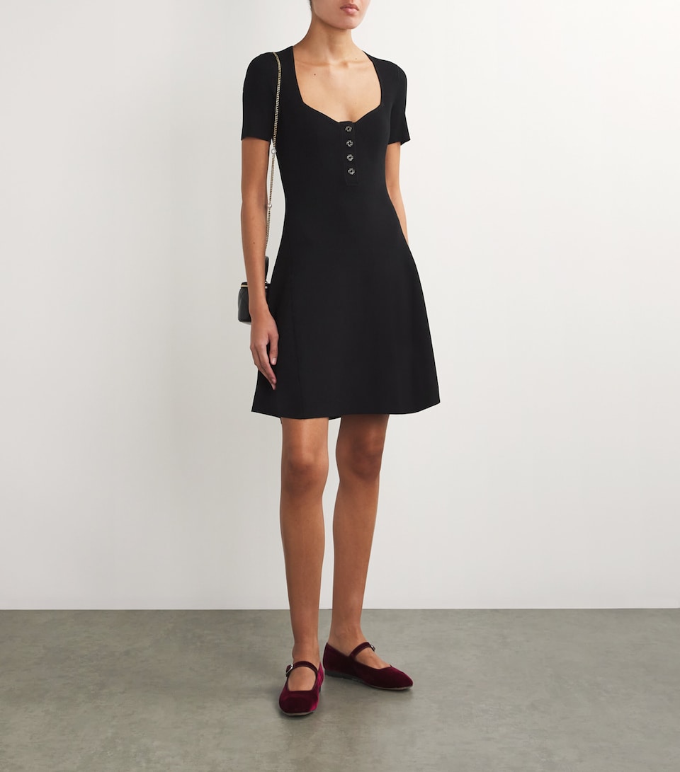 Rib-Knit Mini Dress