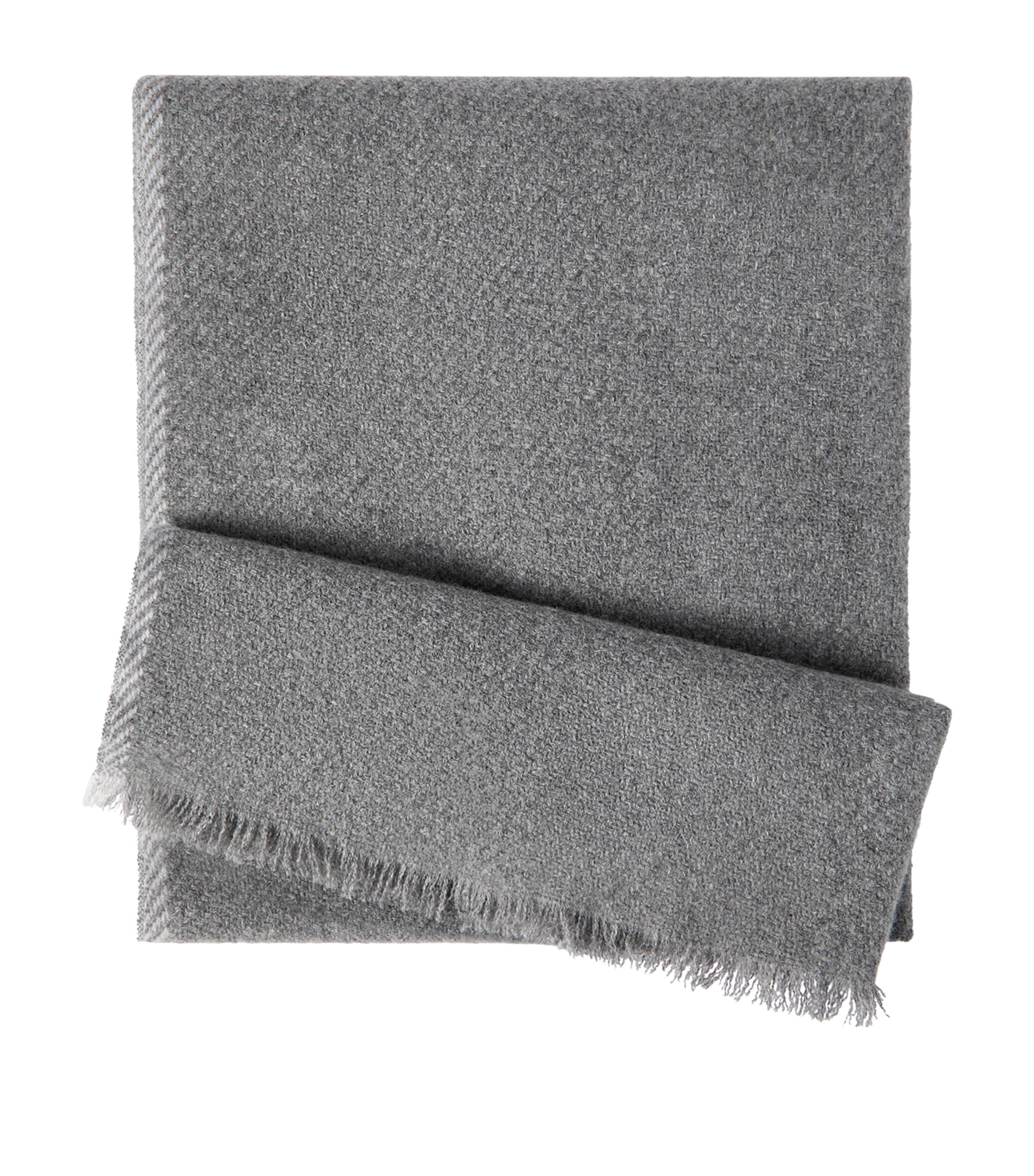 Brunello Cucinelli Mens Cashmere Twill Weave Scarf