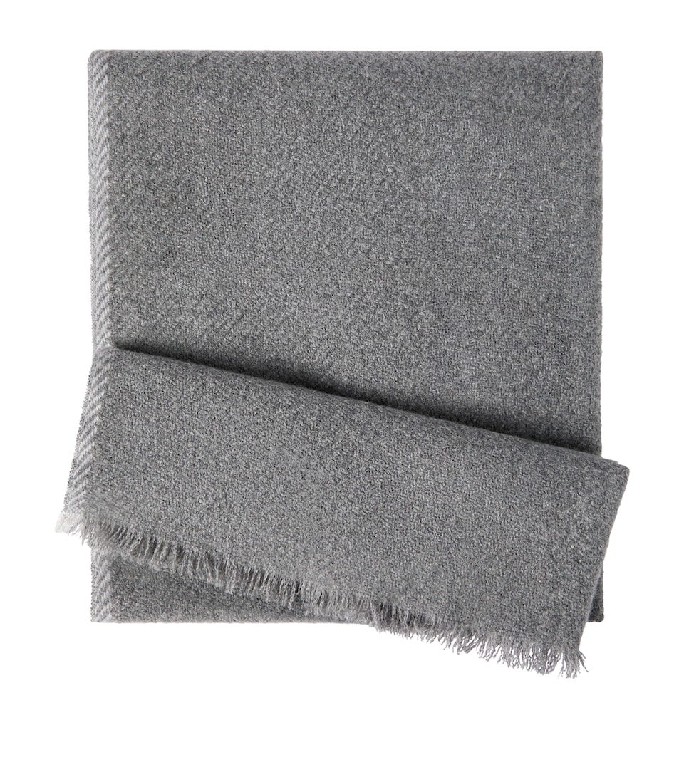 Brunello Cucinelli Mens Cashmere Twill Weave Scarf
