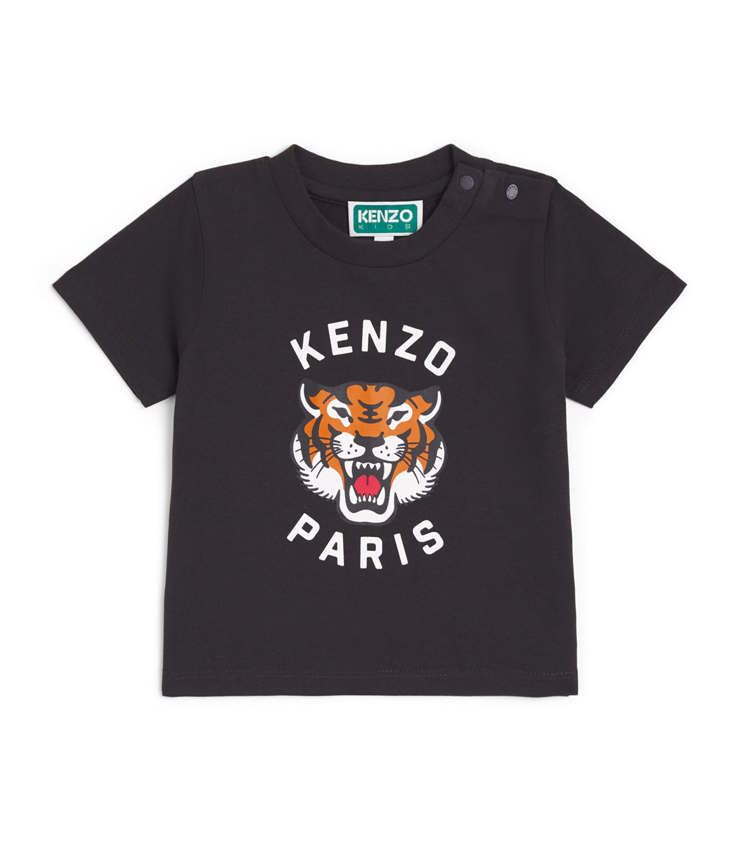 Kenzo Kids Cotton Tiger T-Shirt (6 Months-4 Years) Light Grey