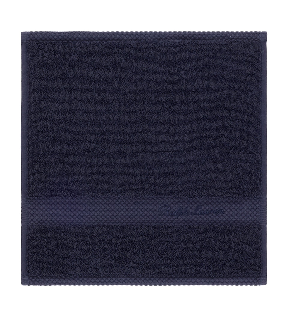 Ralph Lauren Home Cotton Dulaney Facecloth (30cm x 30cm) Midnight