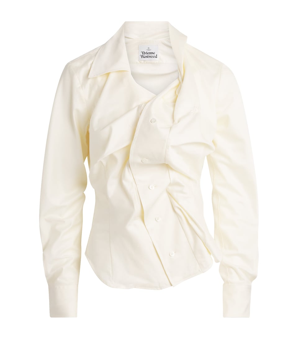Vivienne Westwood Womens Cotton Drunken Shirt Stone