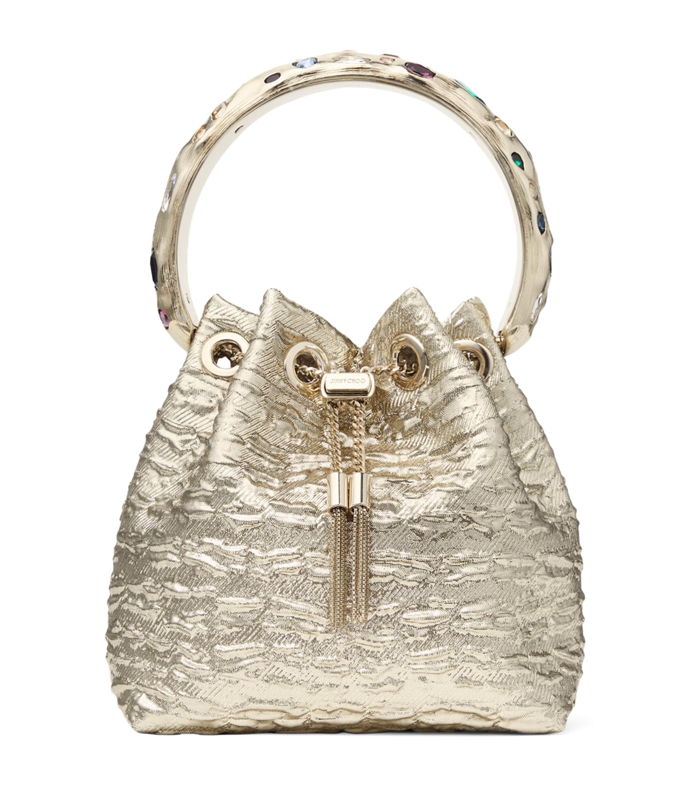 Jimmy Choo Bon Bon Top-Handle Bag Gold/multi/gold