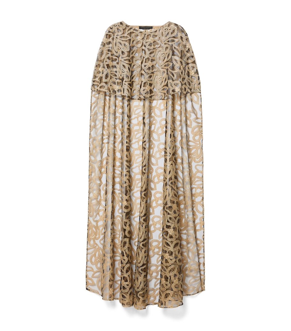 Tulle Embroidered Cape