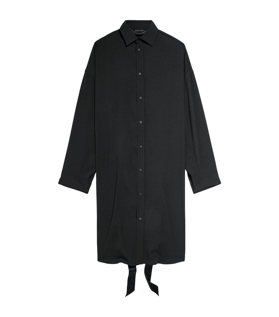 Lace-Up Shirt Dress