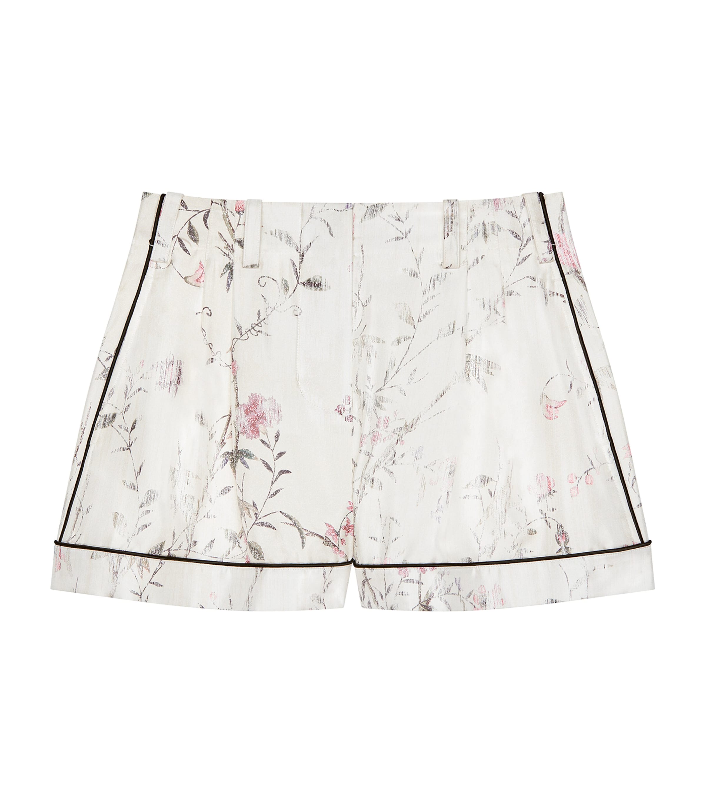 Givenchy Womens Silk Floral Shorts White