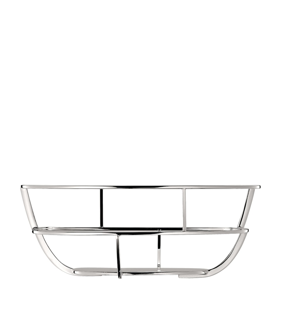 Silver-Plated Bread Basket with Napkins