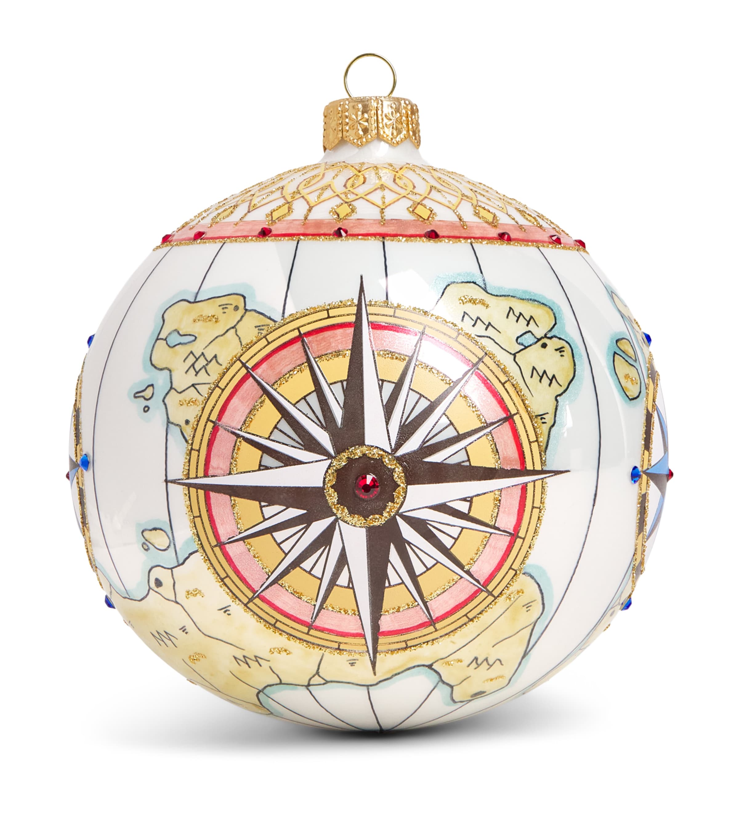 Glitterlab Glass Adventurer's Globe Bauble