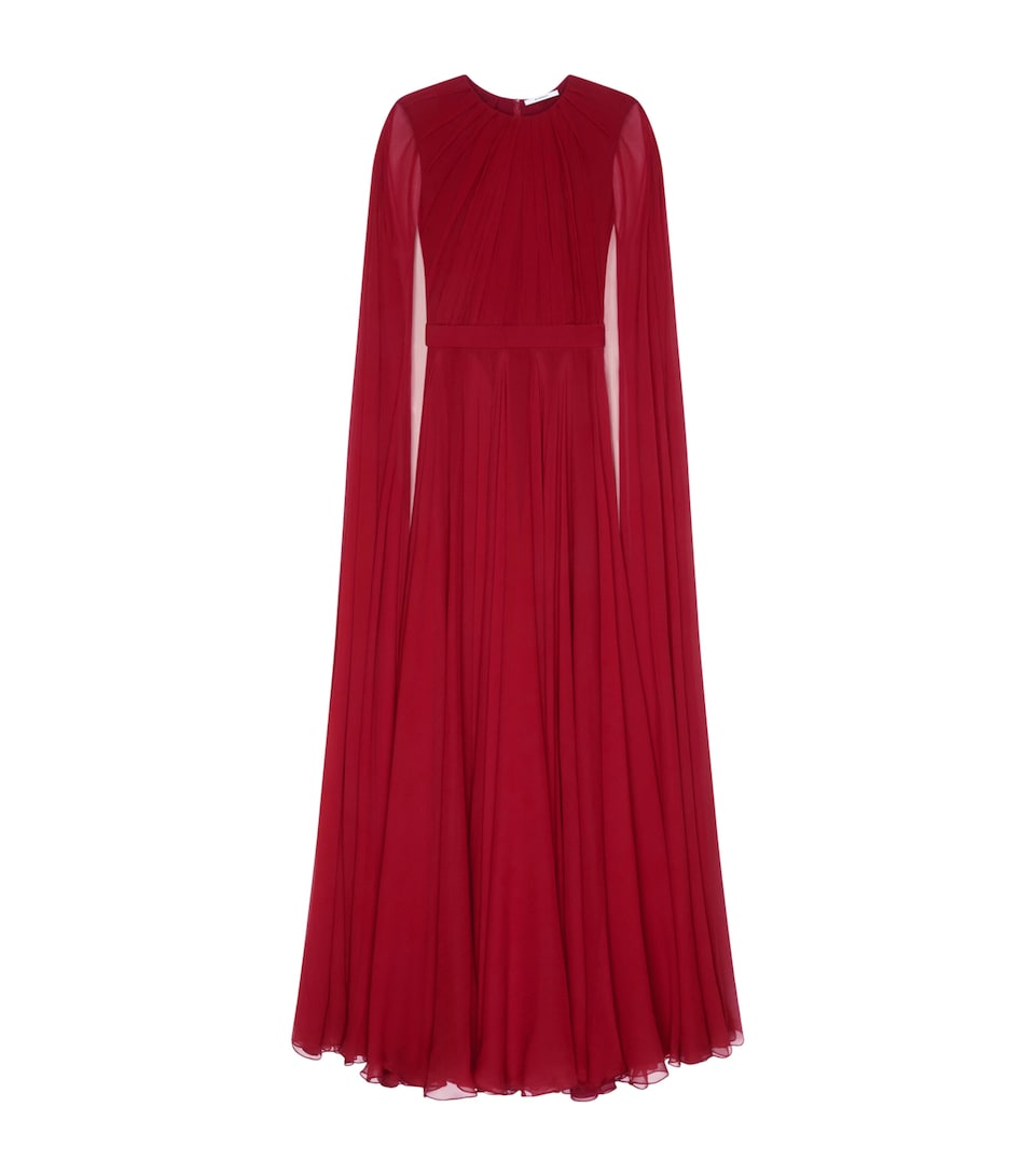 Silk Pleated Maxi Dress