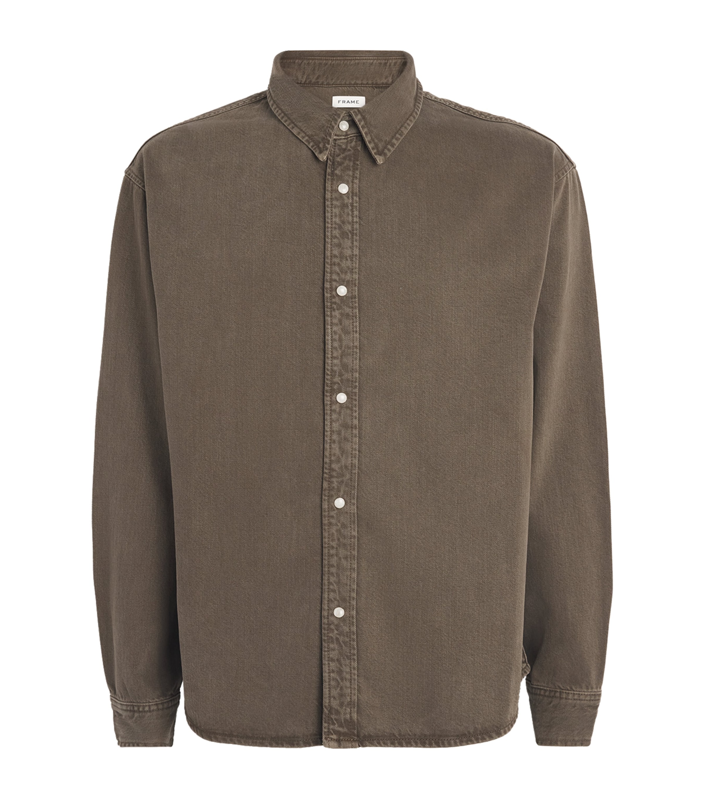 FRAME Mens Denim Overshirt Bsne Brownstone