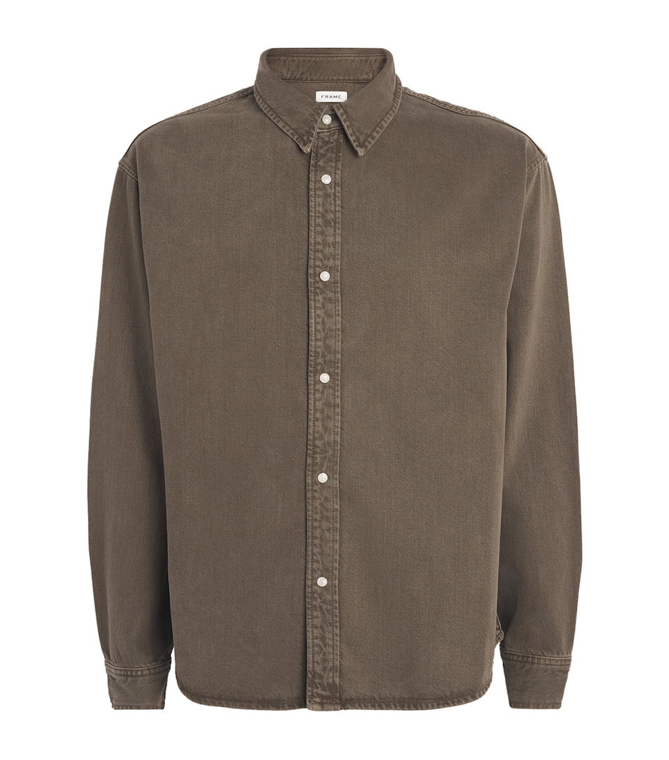 FRAME Mens Denim Overshirt Bsne Brownstone