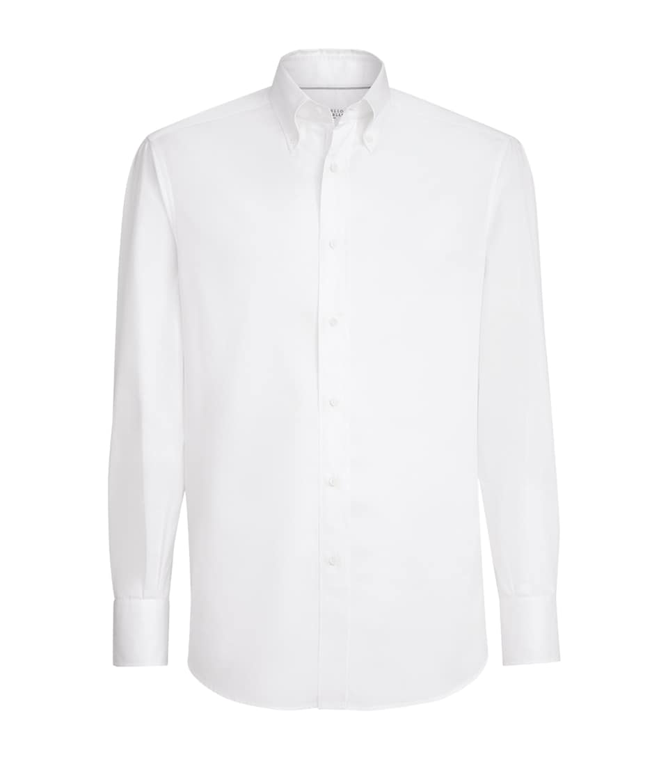 Brunello Cucinelli Mens Cotton Twill Shirt