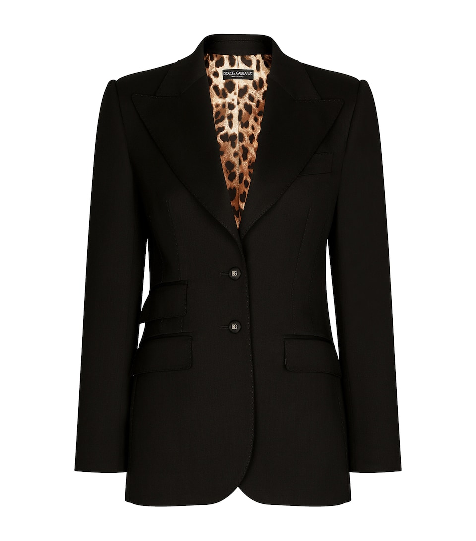 Dolce&Gabbana Womens Dolce-Fit Virgin Wool Jacket Black