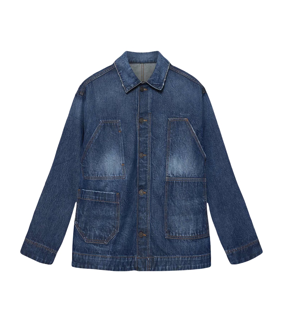 AllSaints Mens Mukesh Denim Jacket Dark Indigo
