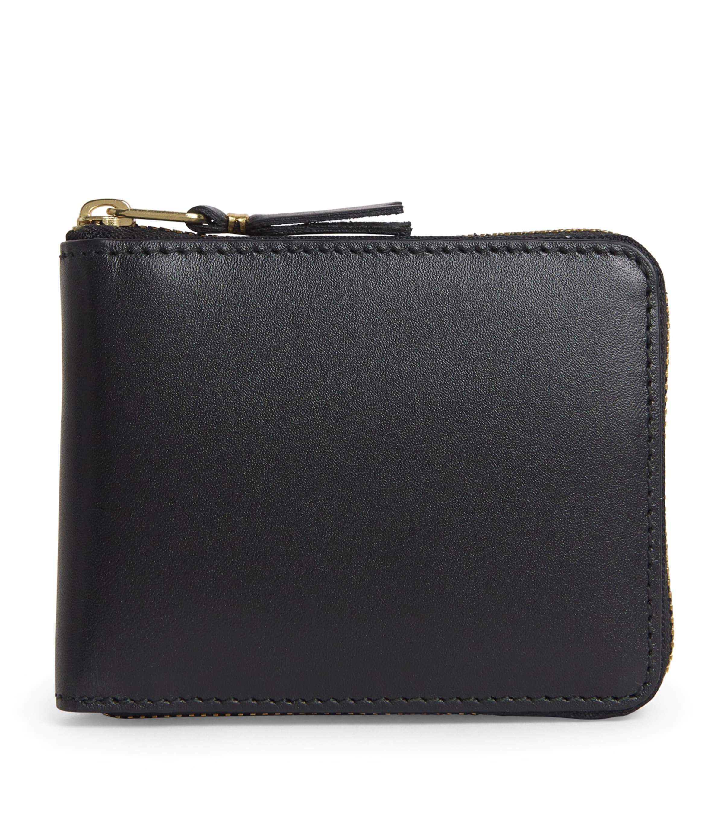 Comme Des Garçons Wallet Leather Zipped Wallet Black