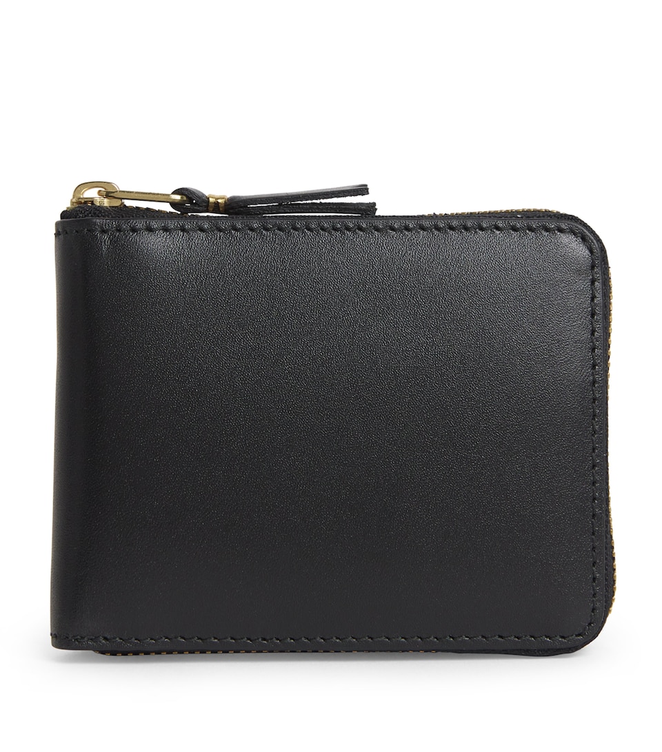 Comme Des Garçons Wallet Leather Zipped Wallet Black