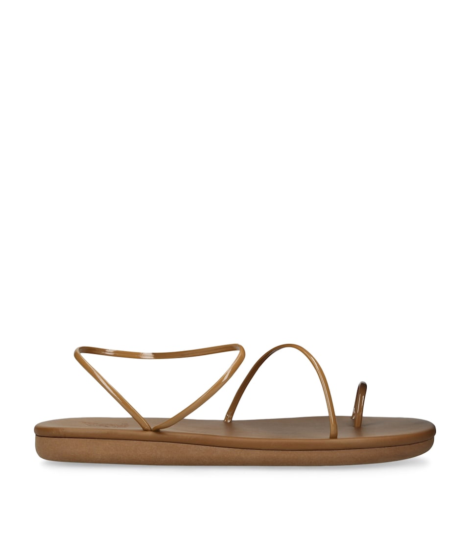 Ancient Greek Sandals Faux Leather Kansiz Sandals Camel