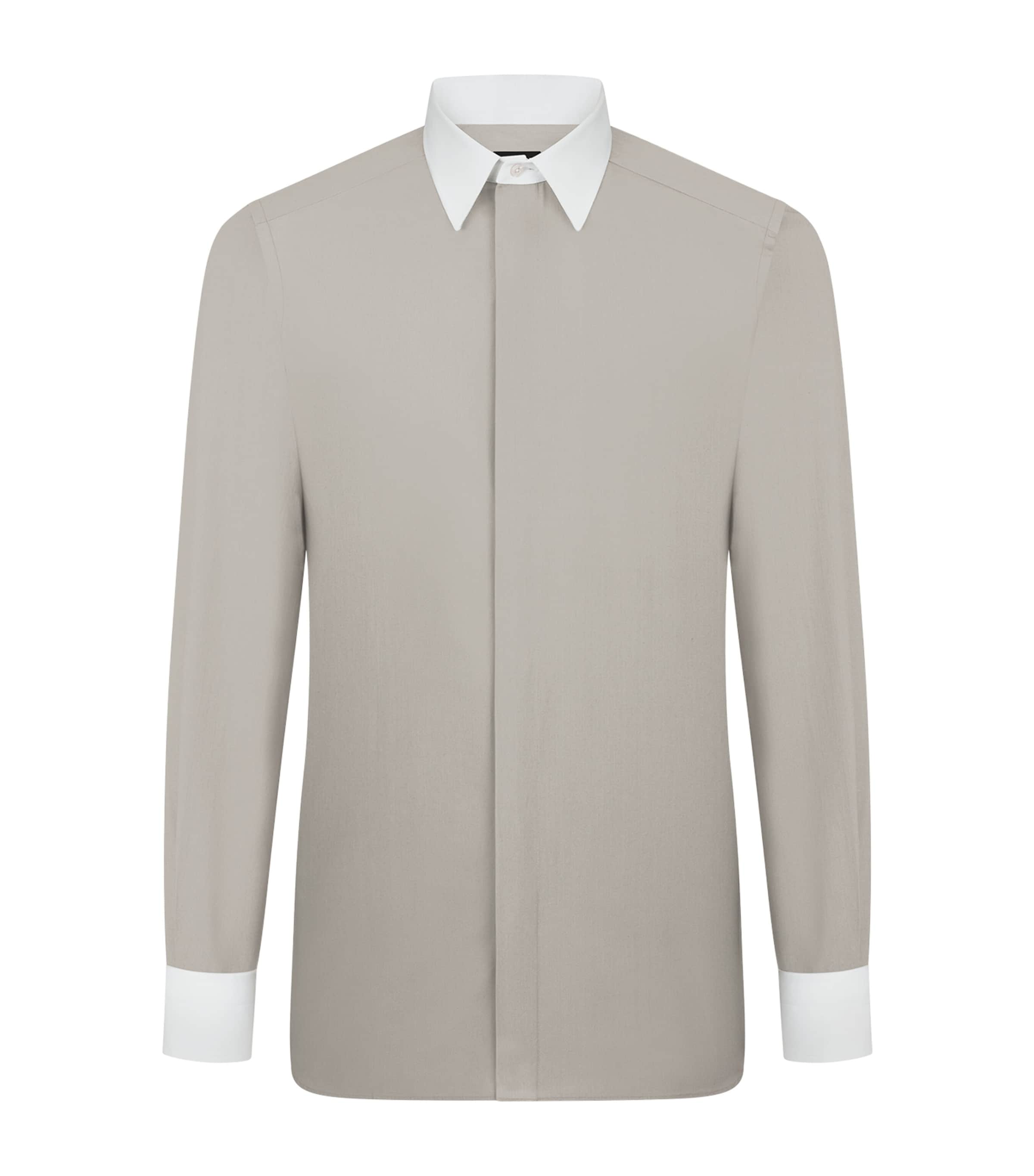 Cotton Contrast-Trim Shirt