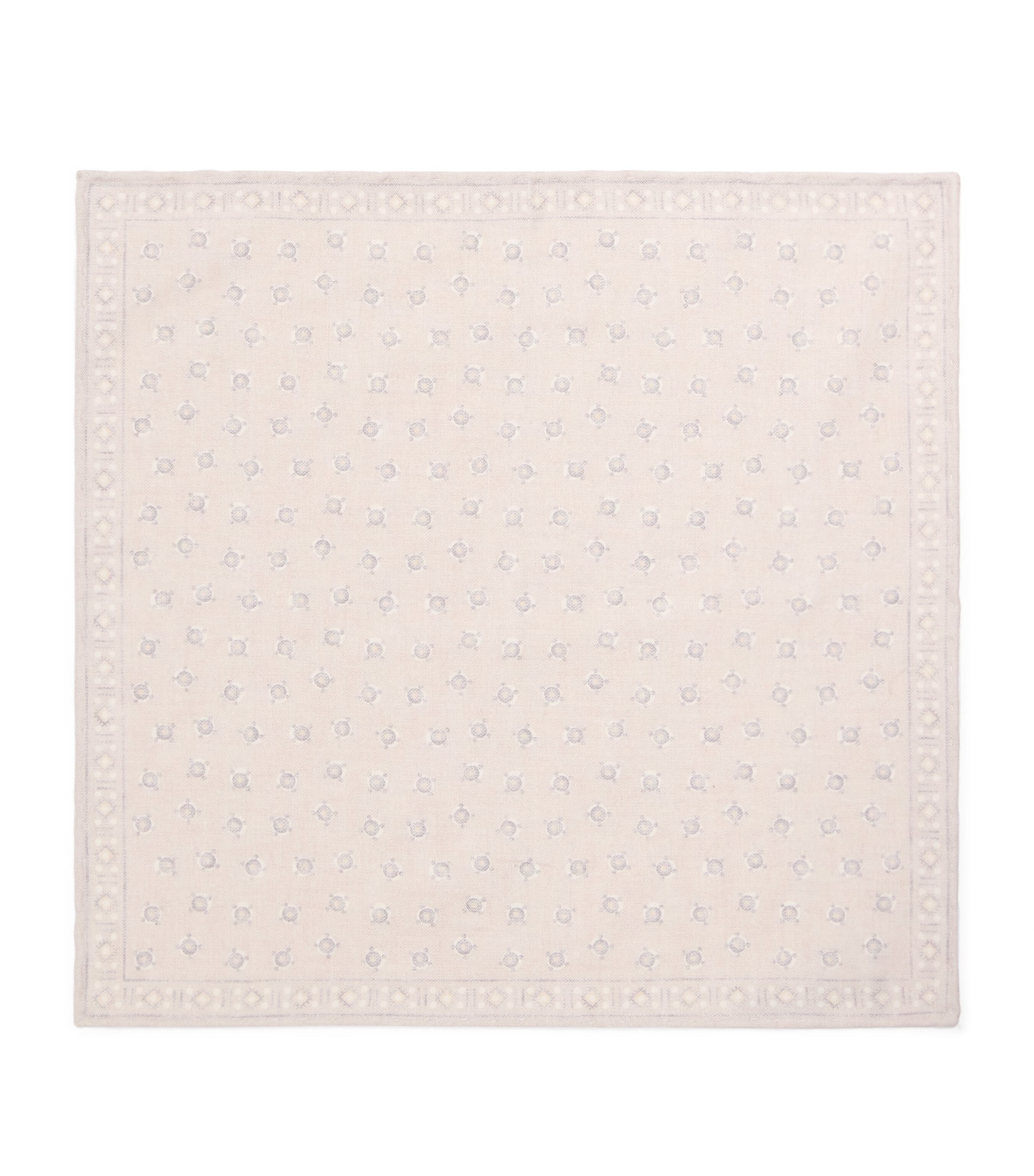Eleventy Wool-Cotton Pocket Square Sabbia, Grigio
