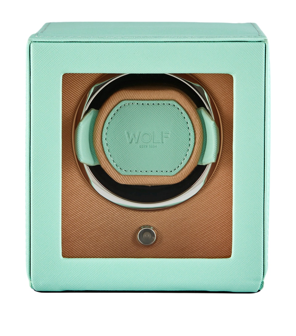 WOLF Cub Watch Winder with Cover Seltzer Mint/peach