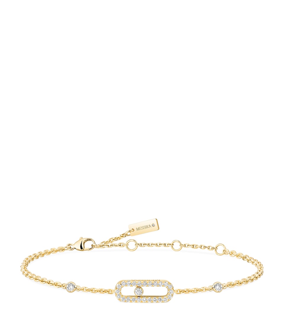 Messika Move Uno Yellow Gold and Diamond Chain Bracelet (0.19ct) Yellow Gold