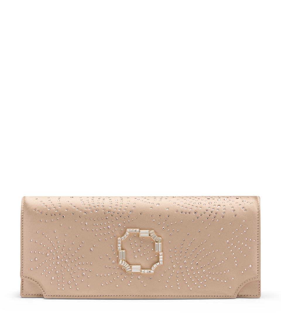 Embellished Satin Vivien Clutch Bag