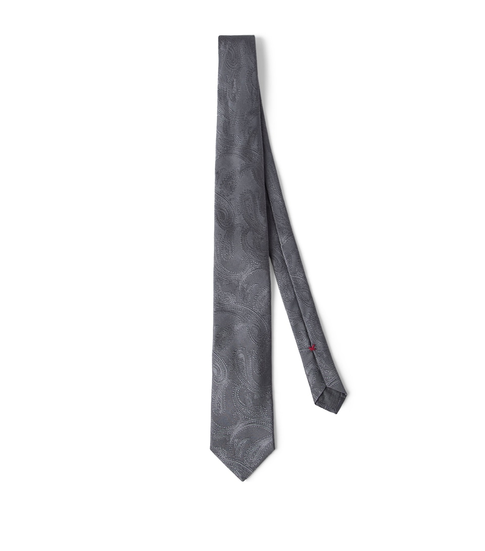 Silk Paisley Jacquard Tie