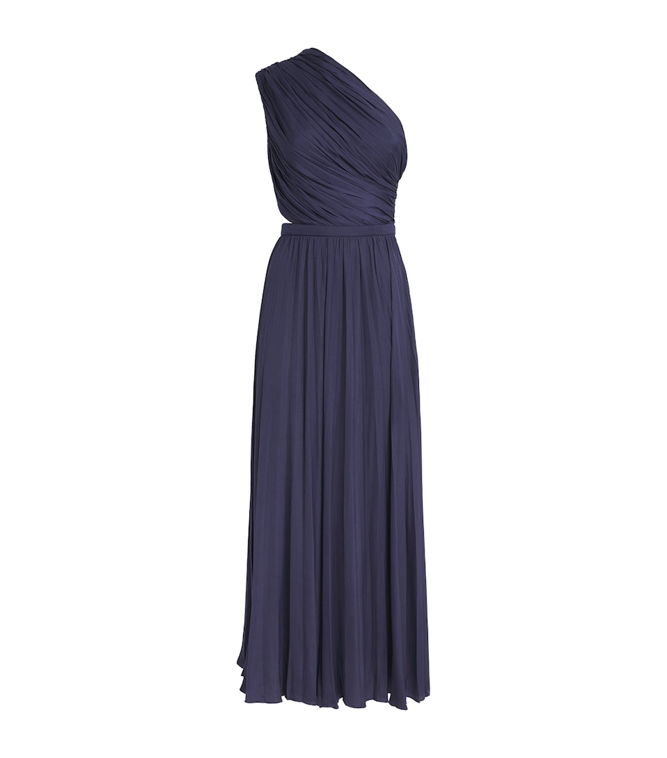 Maje Womens One-Shoulder Maxi Dress Navy