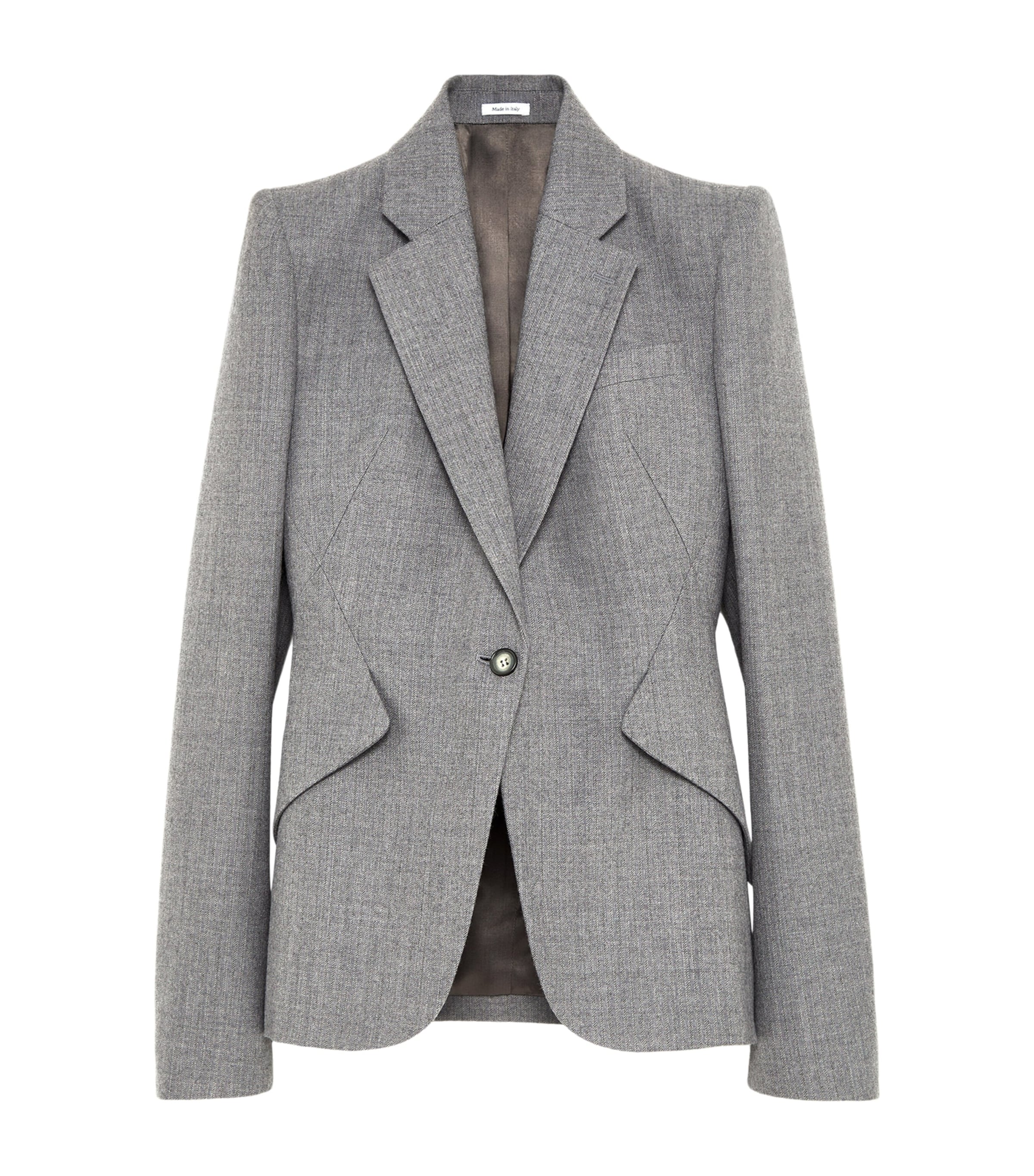 McQueen Womens Wool Single-Breasted Blazer