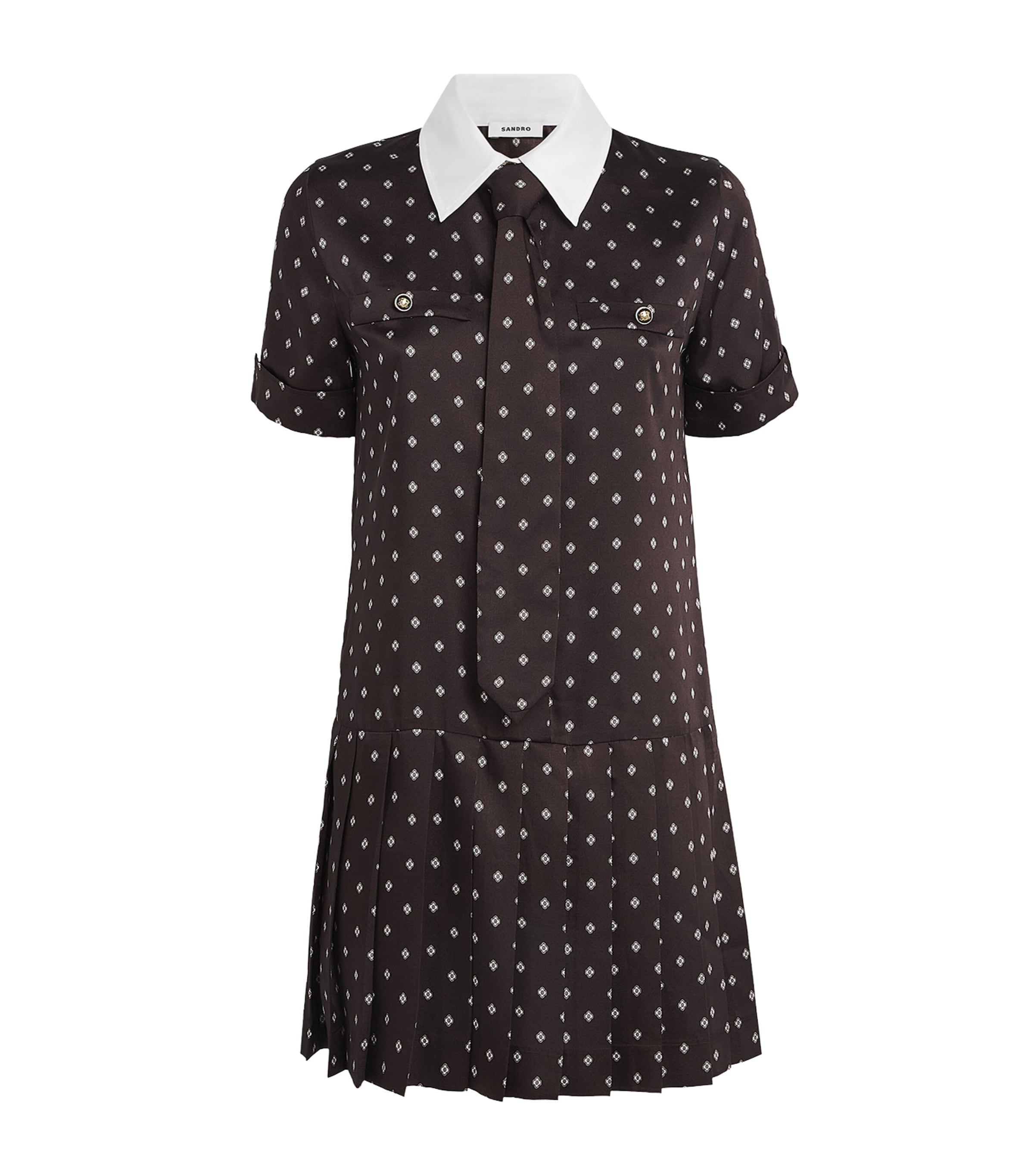 Satin Printed Mini Dress