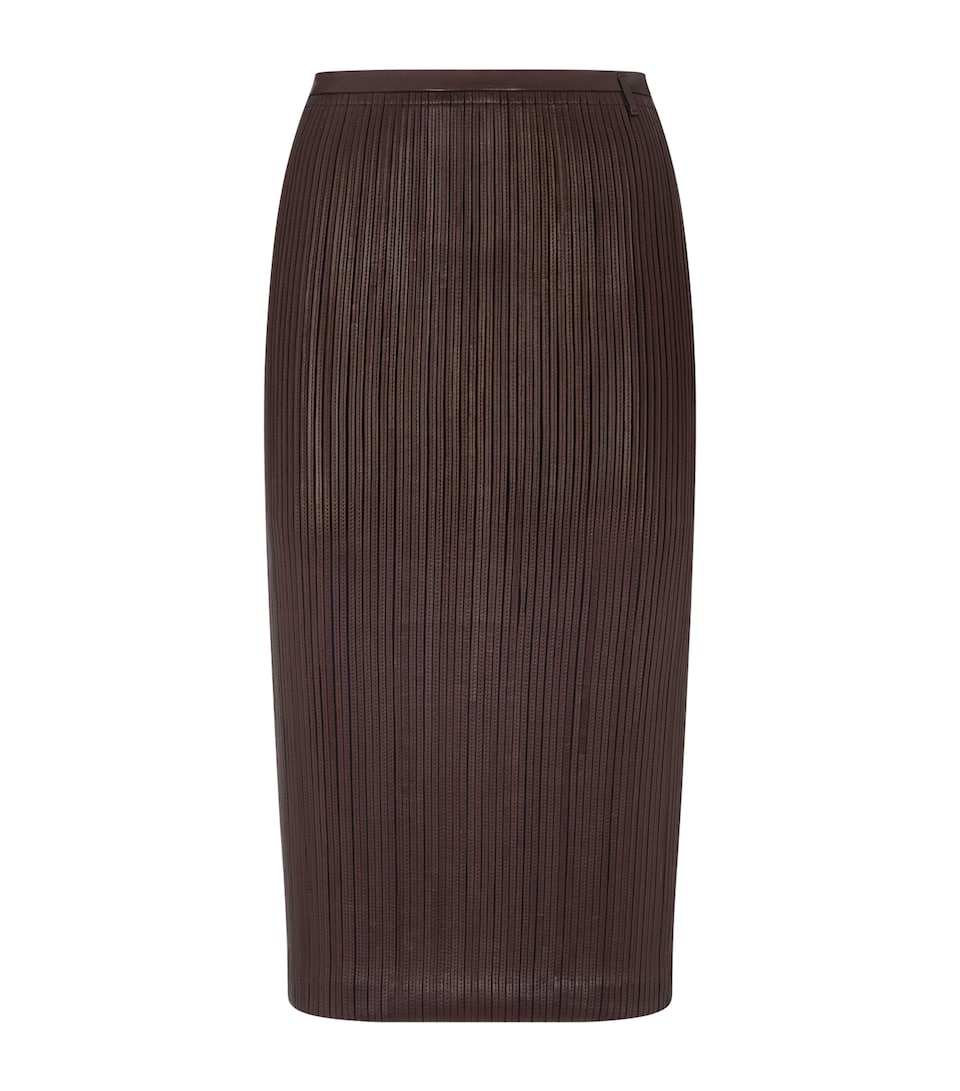TOM FORD Womens Leather Midi Skirt Eek