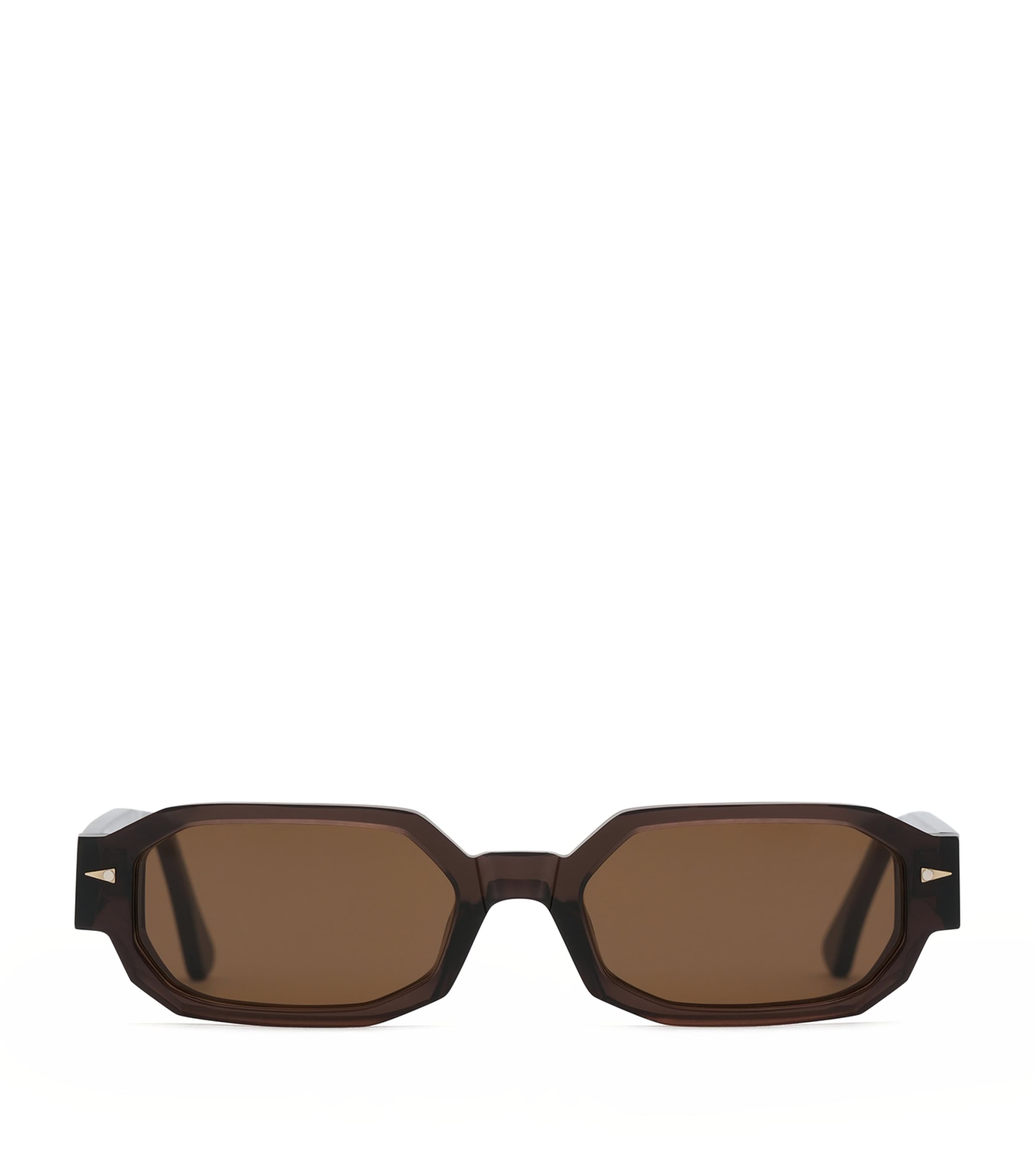 YOKE Jules Angular Rectangle Sunglasses Mokalgt/ Brown