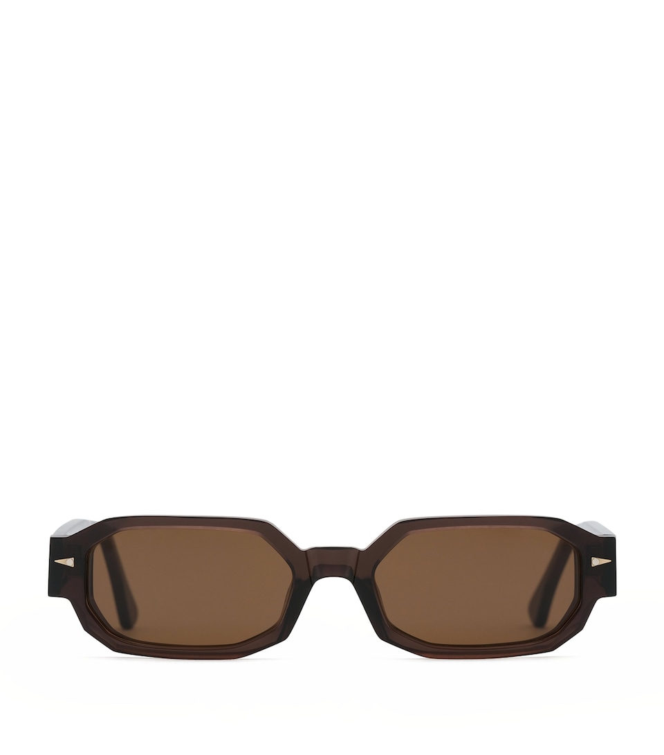 YOKE Jules Angular Rectangle Sunglasses Mokalgt/ Brown