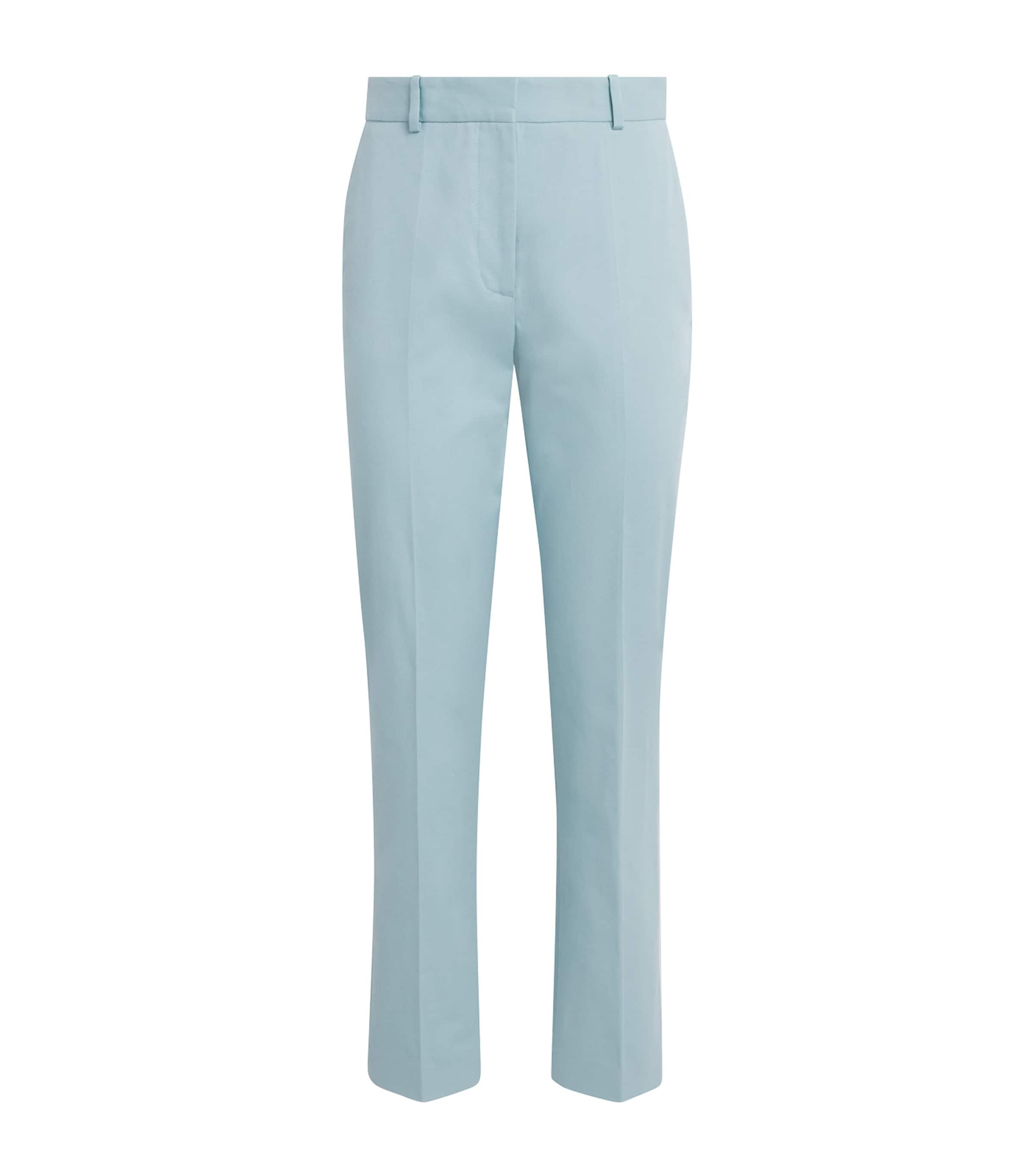 Joseph Womens Stretch-Cotton Coleman Slim Trousers Chambray