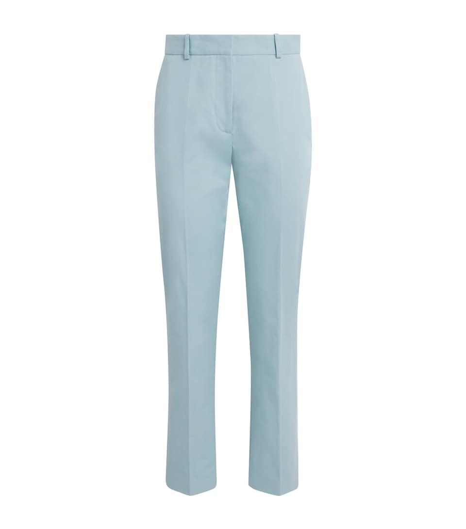 Joseph Womens Stretch-Cotton Coleman Slim Trousers Chambray