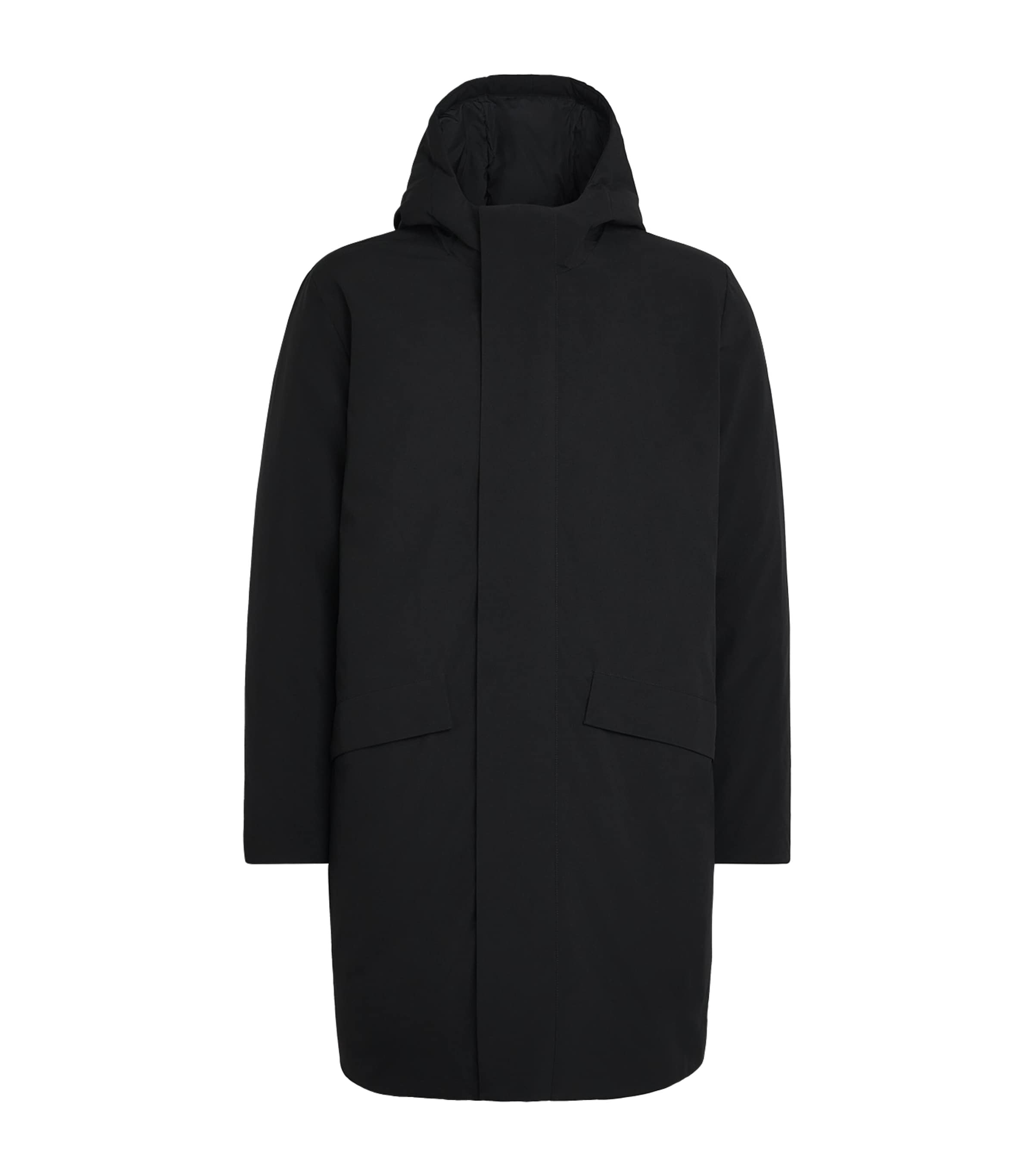 Sandro Paris Mens Padded Long Parka Black