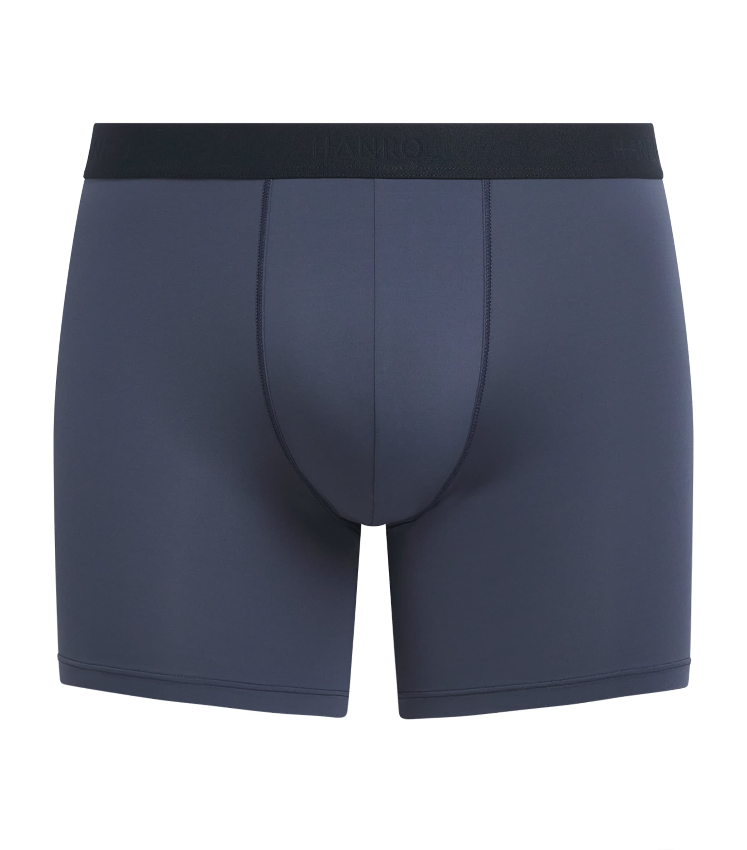 Hanro Mens Micro-Touch Shortleg Boxer Briefs Stormy Gre