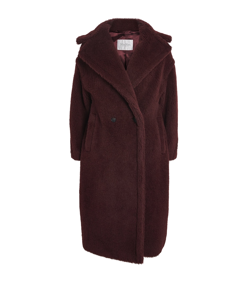 Wool-Silk Teddy Double-Breasted Coat