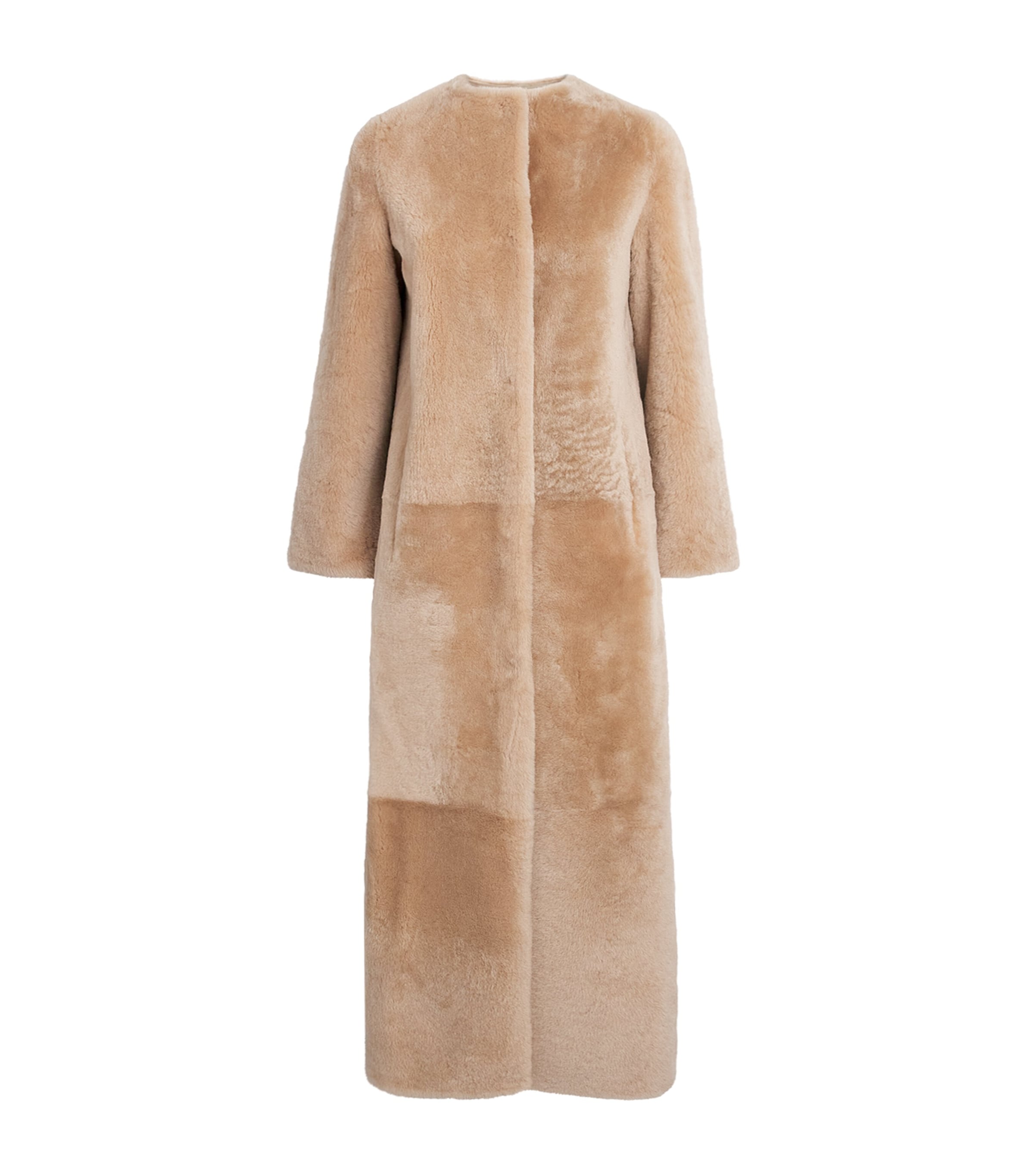Yves Salomon Womens Shearling Reversible Long Coat
