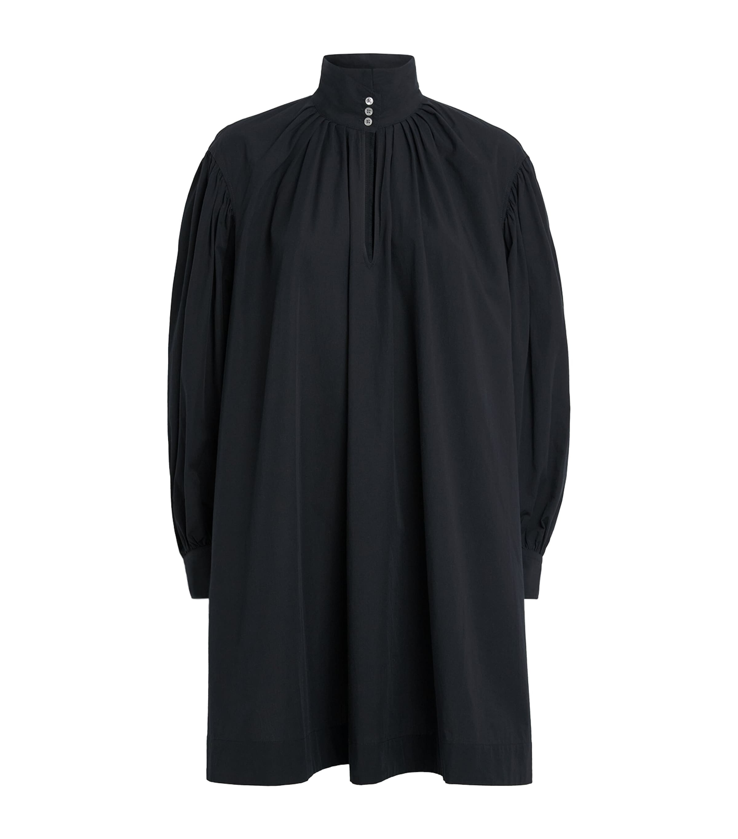 Polo Ralph Lauren Womens Cotton Pleated Mini Dress Polo Black