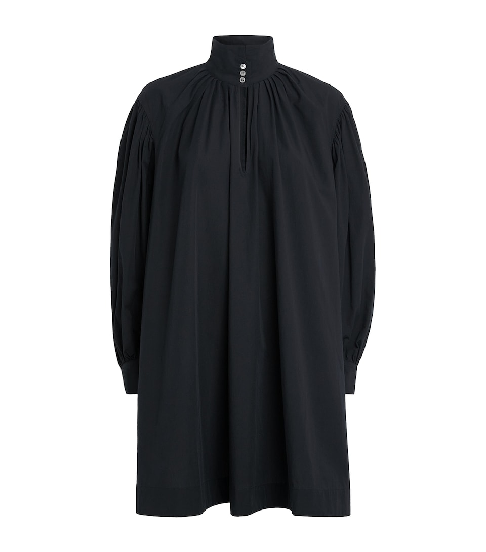 Polo Ralph Lauren Womens Cotton Pleated Mini Dress Polo Black