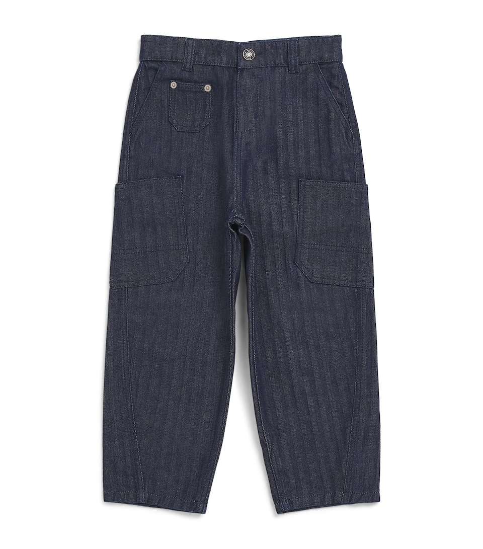 Givenchy Kids Stripe Cargo Jeans (4-12+ Years) Denim